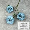 Flor Artificial Rosa Diamante de Tres Cabezas Utilería para Decoración del Hogar Boda Flor Artificial Hecha a Mano Transfronteriza Adornos Venta al por Mayor