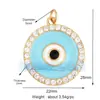 L45 L29 Accesorios para joyería DIY Cobre puro Chapado en oro Microincrustado Color amor Zircón Ojo del Diablo