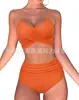 Aliexpress Amazon Mais Vendido Estilo Europeu e Americano Conjunto de Biquíni Feminino Duas Peças Embalagem Rígida Push-Up Cintura Alta Valoriza o Corpo para a Praia