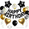 Suministro Especial Transfronterizo Set Creativo de Globos Feliz Cumpleaños Globos de Papel de Aluminio para Fiesta de Cumpleaños Globos de Látex Decoración de Ambiente