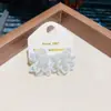 Aretes de Flores con Perlas para Mujer Aretes Coloridos Dopamina Únicos Hermosos Dulces Aretes Nuevo Estilo 2025 para Mujer