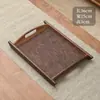 Bandeja Ovalada Marrón Plus para Manteles Individuales para Taza de Agua Doméstica Bandeja de Bambú Bandeja para Comidas Chinas Bocadillos Cuenco para Frutas Secas