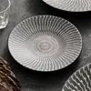 Fabricante de Pratos de Cerâmica Preta Macia, Louças com Cor em Esmalte Submerso, Apresentação Artística de Pratos, Louças Embossadas, Prato Grande Rasos