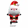 Natal Transfronteiriço Papai Noel Bengala Alce Floco de Neve Boneco de Neve Desenho Animado Balão de Alumínio Decoração de Festa de Natal Bola