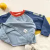 Nova Moda Outono Versátil Roupas Infantis Estilo Coreano Manga Longa Estilo Casual Camiseta Básica Meninos Meninas Roupas de Outono Camiseta