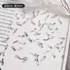 Novos Enfeites de Fivela de Metal Trançada Torcida Estilo Japonês para Unhas Haste Curva Oca Acessórios para Broca de Unha Anel de Dedo