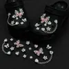Diapositivas para Zuecos Estilo Nuevo Corazón Dulce Rosa Cereza Hebilla de Zapato de Perla Resistente Moda Accesorios Desmontables DIY