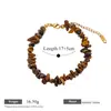 Pulsera de cuentas de grava coloridas estilo europeo Irregular Dopamina Pulseras de piedra natural Estilo festivo Joyería de mano Venta al por mayor