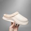 Pantuflas de algodón de talla grande para invierno, para casa, para parejas, con bolsa de terciopelo, impermeables, cálidas y ligeras, de lana perezosa.