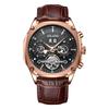 Reloj AI Lang para hombre, deportivo, automático, mecánico, luminoso, multifunción, con volante, correa de acero, resistente al agua, reloj de negocios para hombre
