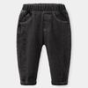 Pantalones casuales gruesos para niños de estilo nuevo 2024 para niños pequeños y medianos, moda de estilo coreano, jeans de terciopelo para otoño e invierno para niños, venta al por mayor