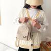 Mini Mochila Casual Simple Retro Pana Color Sólido Estilo Japonés Mochila de Mujer Mochila Escolar para Estudiante Mochila Color Sólido