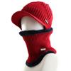 9119 Gorra de lana europea y americana de punto, cálida y resistente al frío, para hombre, con forro polar grueso, para ciclismo, para otoño e invierno.