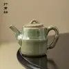 Planta semi-hecha a mano gran laca mano sosteniendo maceta casa de té bocetos literatos tetera tetera juego de té kung fu no caliente