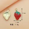 Aleación Roja Goteo de Aceite DIY Accesorios de Joyería Fresa Fruta Planta Collar Pulsera Llavero Colgante Accesorios Pequeños