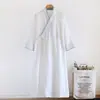 Kimono Masculino Japonês Color Block Camisola Longa Roupas de Casa Pijama Roupão Solto plus size 100.00kg Roupão com Cadarço