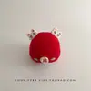 Gorro Festivo Rojo para Bebé de Año Nuevo Otoño e Invierno Bebé Pequeño Meses Edad Gorro de Lana Tejida Cálido Gorro para Bebé de Un Año Invierno