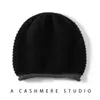 Gorro de Punto 100% Cachemir Puro para Mujer en Invierno, Sombrero Frío de Moda Simple y Versátil, Sombrero para Exteriores de Lana Baotou de Color Contrastante