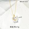 Nuevo collar de oro transfronterizo, ligero, de lujo, con pequeños destellos de amor, diamantes, micro pendientes de circonita, joyería chapada en oro y cobre para mujer, al por mayor
