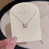 Colar Redondo Marca de Alta Qualidade Retrô Concha Borboleta Joia Elegante Luxo Leve Corrente de Clavícula de Alta Qualidade Colar de Ouro Real 14K