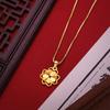 Colar de ouro de areia de trevo de quatro folhas Mulheres Vietnã Areia banhado a ouro Luz de luxo Design Sense Love Lucky Grass Collarbone Colar Atacado