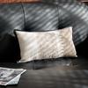 Almofada Jacquard Francesa para Sofá Capa de Almofada Listrada com Enchimento Luxo Leve Alta Qualidade Modelo de Sala de Estar Apoio de Cabeceira