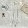 Calcetines sin pie a rayas verticales estilo ballet para mujer, Rodilleras finas de color sólido estilo Ins para primavera y verano, protección solar para habitaciones con aire acondicionado, Cubre calcetines de baile