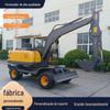 Escavadeira de rodas de cabelo reto de fábrica 90 Escavadeira de madeira tipo roda de cana-de-açúcar hidráulica 90 escavadeira tipo pneu