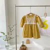 Ropa Infantil Estilo Coreano Vestido para Niñas con Adorno de Encaje Elegante Vestido de Muñeca Lindo para Bebé Vestido de Princesa Ropa Infantil de 1 a 6 Años