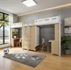 Cama Elevada para Adultos Engrosada Cama de Hierro para Escritorio de Arriba Cama de Hierro para Dormitorio de Estudiantes Empleados Cama con Estructura de Hierro Cama Elevada/Bajada Doble Escalera para Apartamento Escolar