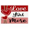 Novo Dia dos Namorados Amor Placemat Feriado Banquete Mesa Decorativa Isolamento Térmico Tapete Cross Border Linho Impresso Isolamento Térmico Tapete