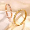 Pulseira de Aço Titânio, Simples, Elegante, Luxo Leve, Moda de Alto Padrão, Modelo Feminino Cravejado com Diamantes, Pulseira de Aço Inoxidável para Casal, Não Desbota, para Mulheres