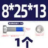 Tornillos de Acero Inoxidable 304 de Cabeza Baja Antiaflojamiento y Antichoque para Pegamento, Cabeza Delgada, Pegamento Azul Interno Torx M2M3-M8