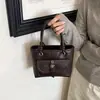 Bolso de mano de cuero encerado estilo coreano de nicho transfronterizo para mujer, bolso nuevo, elegante, retro, para ir al trabajo, bolso de axila, bolso de hombro único, bolso cruzado