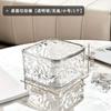 Papelera de Escritorio con Efecto Ondas de Agua Hogareña Transparente Engrosada Mesa de Centro de Sala de Estar Mesa de Comedor Papelera Pequeña con Tapa