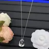 Collar de Letras de Lujo Transfronterizo Europeo y Americano, Estilo Nuevo, Lujo Ligero, Réplica con Logo y Diamantes para Mujer, Sensación de Alta Gama, Fotos Reales, Collar al por Mayor