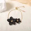 Transfronterizo Europeo y Americano Rosa Fresca Rojo Flor nicho dulce alta calidad luz lujo temperamento nuevo verano chica lindo pulsera