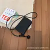 Nueva Bolsa Mini para Teléfono Estilo Coreano Minimalista Color Caramelo, Bolso Femenino Más Vendido con Patrón de Lichi, Bolso Cuadrado Pequeño Vertical de Hombro Cruzado