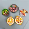 Suministro Directo de Fábrica de Imanes de Refrigerador de Resina, Características de Chongqing, Estilo Nacional Estéreo Cultural y Creativo Comida, Comida y Juego Mensaje Pegatinas Magnéticas 3D