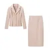 Exportación Transfronteriza Ropa de Mujer Otoño e Invierno 2025 Estilo Europeo y Americano Chaqueta de Traje + Falda de Traje Traje para Mujer C92890