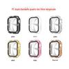Adequado para Caixa de Relógio Cravejada de Diamantes iWatch, Caixa de Diamantes de Fileira Dupla com Película Integrada, Caixa Apple Watch com Pulseira de Diamantes, Caixa de Diamantes de Luxo Leve