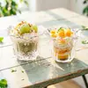 Portavelas de Cristal con Flores de Lujo Creativo, Portavelas de Aromaterapia Relleno de Cera, Tazón de Helado, Copa para Pastel, Tazón de Postre