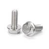 Fabricante-Tornillos de Brida Plana de Acero Inoxidable 304 Sin Dientes Pernos Hexagonales Exteriores Fondo Plano Superficie de Brida Brillante Sin Dientes