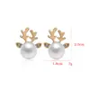 Pendientes con Perlas y Astas de Ciervo, Pendientes Creativos de Cabeza de Ciervo para Mujer, Disponibles en Aliexpress y Amazon