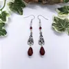 Nova Gargantilha Morcego Vampiro Estilo Gótico para E-commerce Transfronteiriço Prata Retrô Contas de Cristal Vermelho Venda Direta da Fábrica