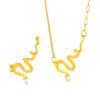 Pu Zuoqiang color que retiene el oro accesorios DIY colgante de serpiente con diamantes dorados collar cadena de clavícula del año de la vida cadena para suéter