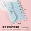 Bolsa de almacenamiento de PVC con patrón de colores para hojas sueltas, transparente para almacenamiento de cuaderno de hojas sueltas M5, accesorios de tarjetas pequeñas, tarjetero