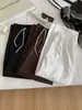 Pantalones jogger de cordón estilo minimalista coreano para mujer, versátiles y adelgazantes, con un tacto relajado, pantalones de pierna ancha con retazos, Otoño 2026