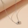 Collar de Corazón de Cobre con Circonita Microincrustada 18K Personalizado de Alta Gama para Mujer, Sencillo y Versátil, Colgante de Moda Más Vendido Transfronterizo