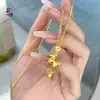 Nueva cadena de borla de moneda de poni rica instantáneamente de oro antiguo para mujer, joyería de collar exquisita de lujo ligero, venta al por mayor